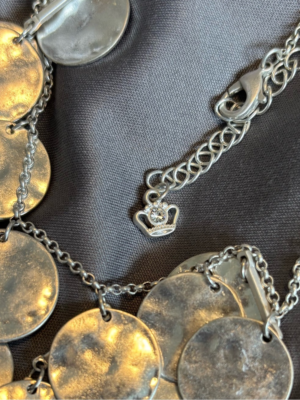 Vintage Premier Designs Silver Cascade Bib Necklace - Picture 4 of 4